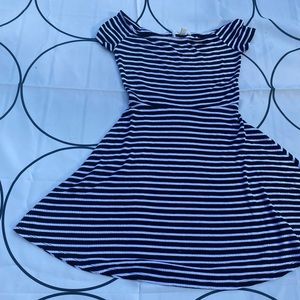 Love Fire Black and White Striped Dress (Size XS)